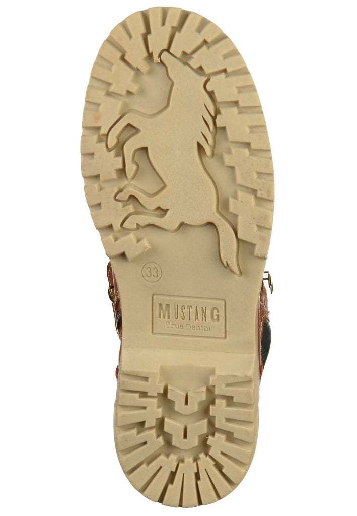 Mustang Stiefelette Lederimitat Kastanie - surf4shoes