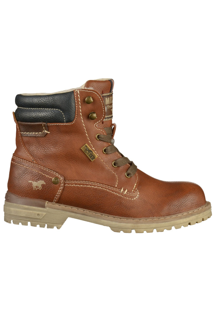 Mustang Stiefelette Lederimitat Kastanie - surf4shoes