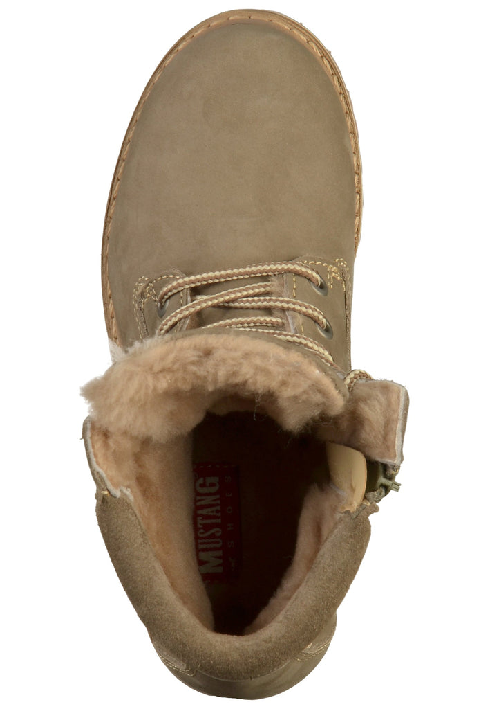 Mustang Stiefelette Leder Taupe - surf4shoes