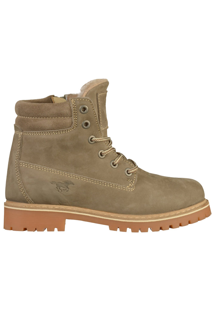 Mustang Stiefelette Leder Taupe - surf4shoes