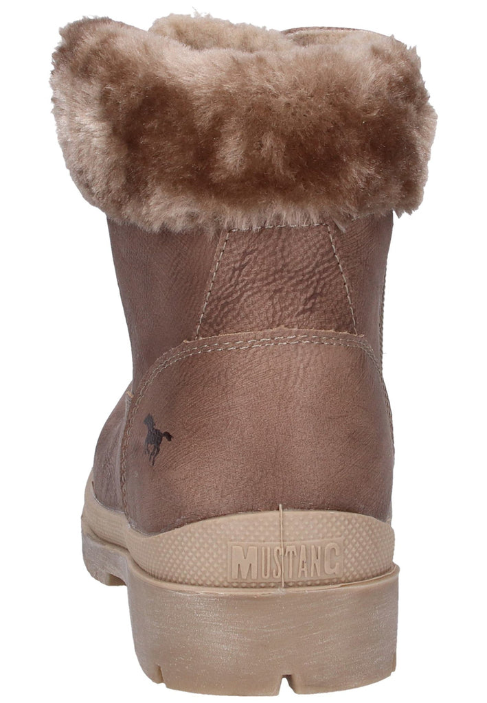 Mustang Stiefelette Lederimitat/Textil Braun - surf4shoes