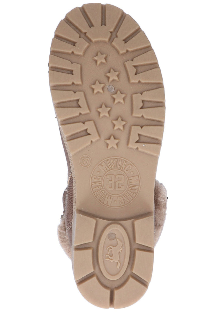 Mustang Stiefelette Lederimitat/Textil Braun - surf4shoes