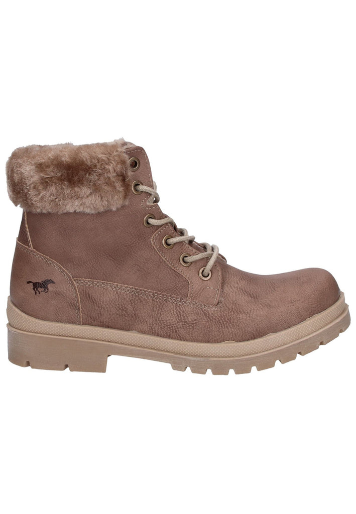 Mustang Stiefelette Lederimitat/Textil Braun - surf4shoes