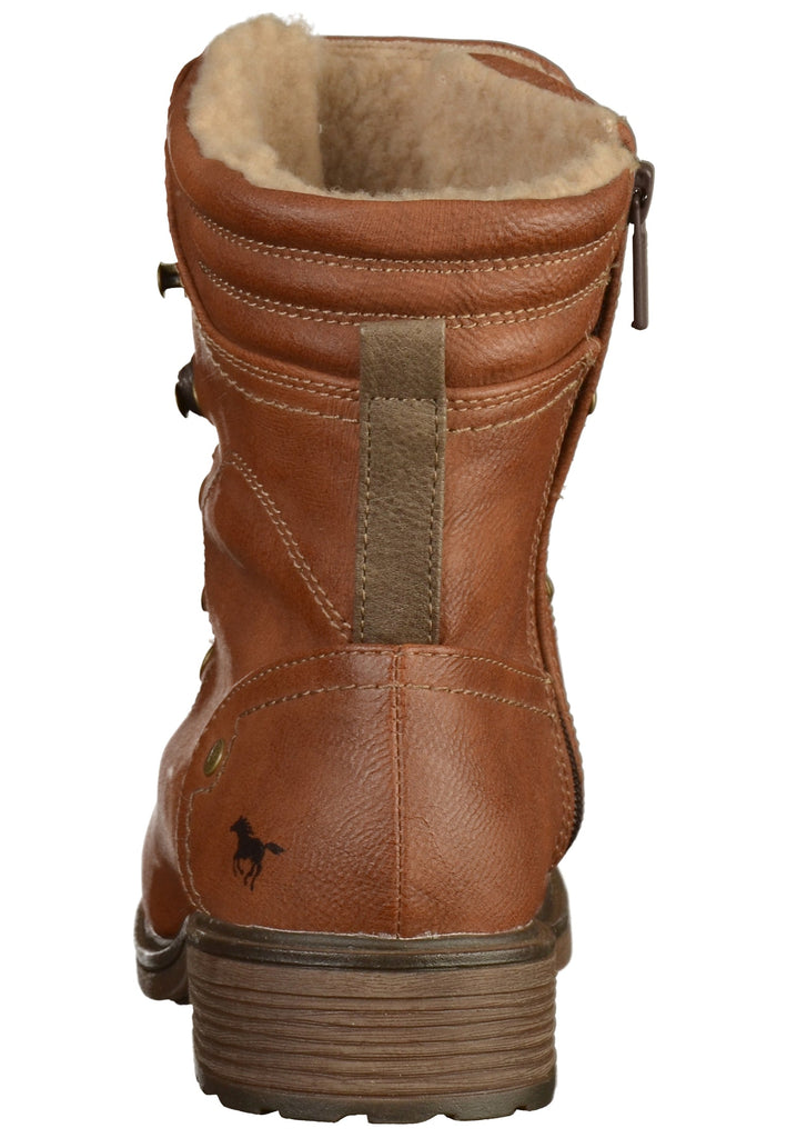 Mustang Stiefelette Lederimitat Kastanie - surf4shoes