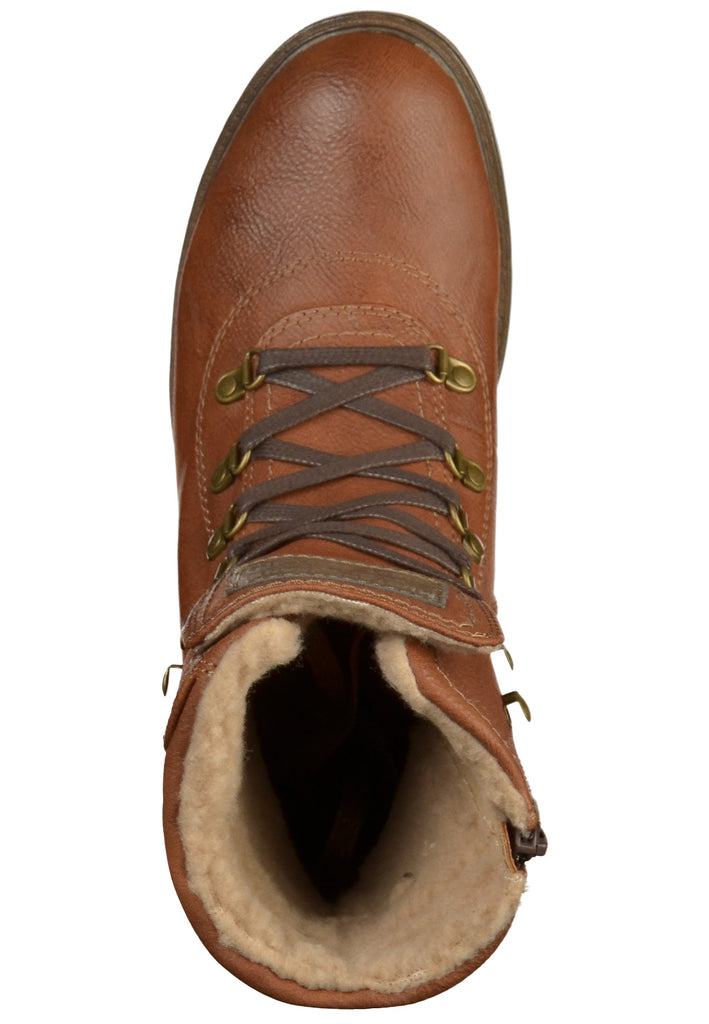 Mustang Stiefelette Lederimitat Kastanie - surf4shoes