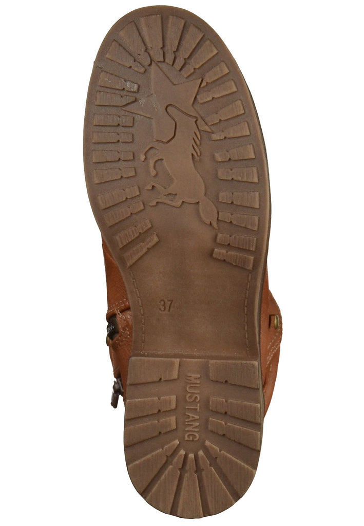Mustang Stiefelette Lederimitat Kastanie - surf4shoes