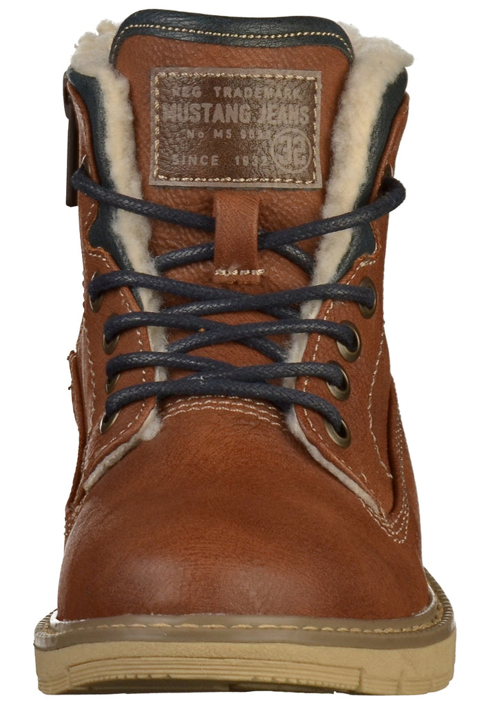 Mustang Stiefelette Lederimitat Kastanie - surf4shoes