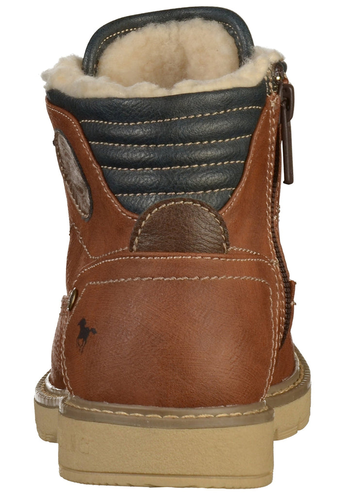 Mustang Stiefelette Lederimitat Kastanie - surf4shoes