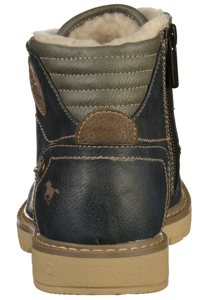 Mustang Stiefelette Lederimitat Blau - surf4shoes