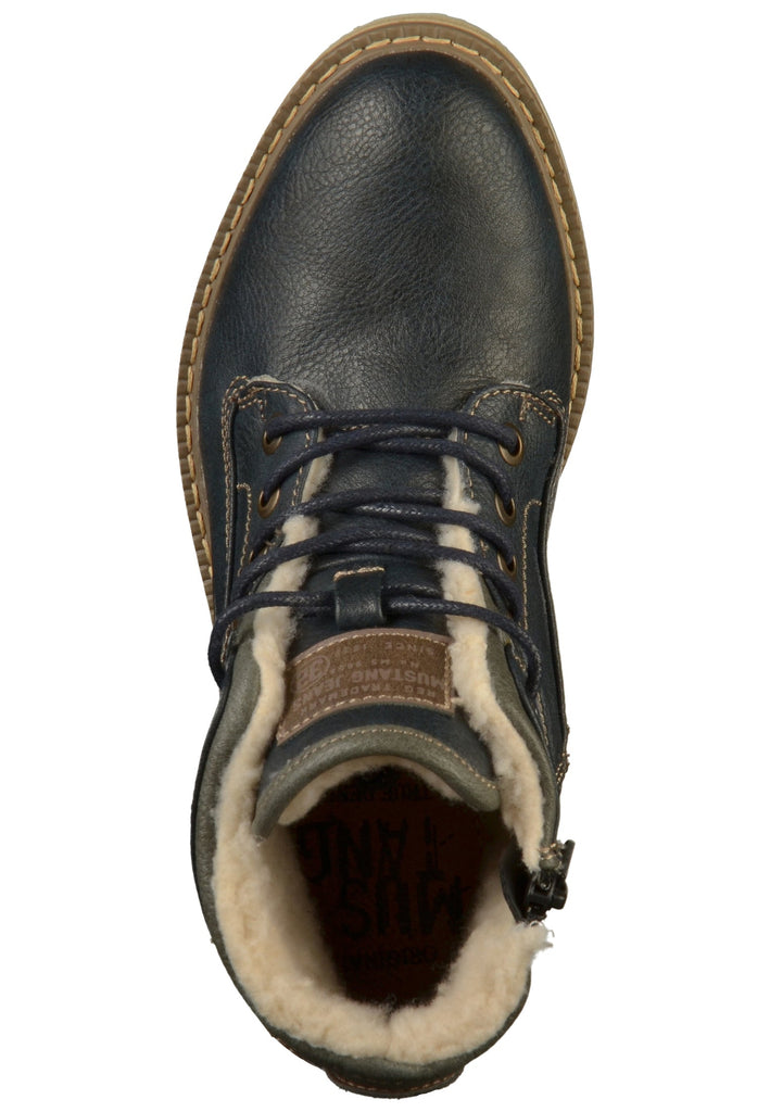 Mustang Stiefelette Lederimitat Blau - surf4shoes