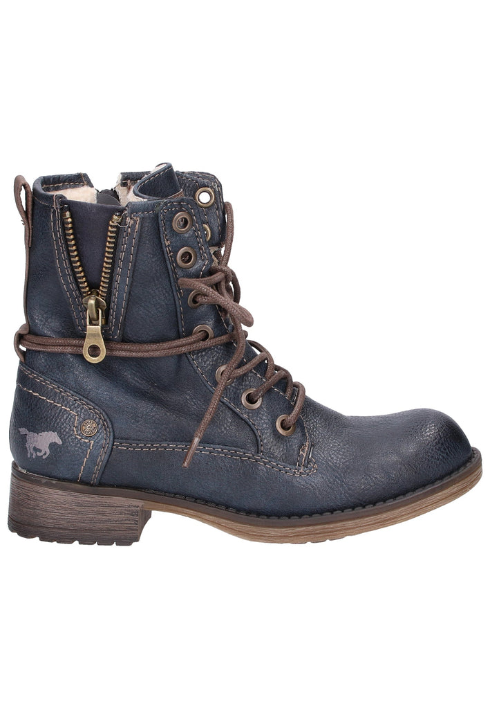 Mustang Stiefel Lederimitat Blau - surf4shoes