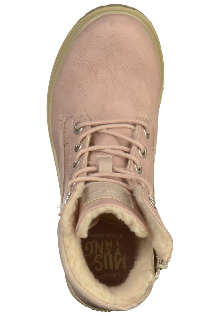 Mustang Stiefelette Lederimitat Rosa - surf4shoes
