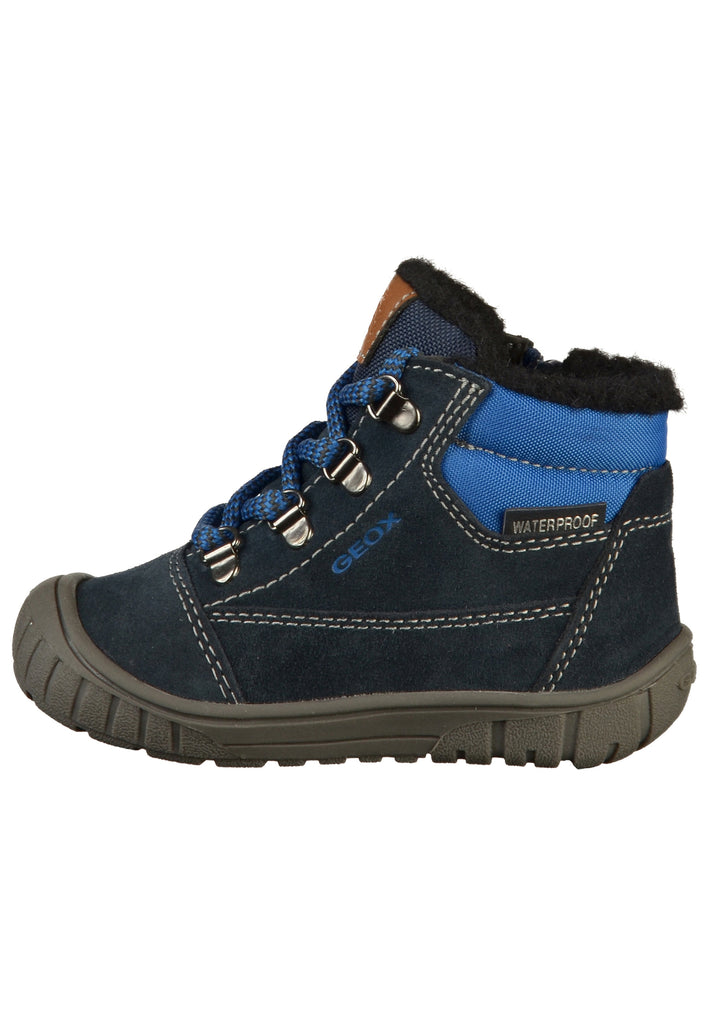 Geox Stiefelette Leder/Textil Blau - surf4shoes