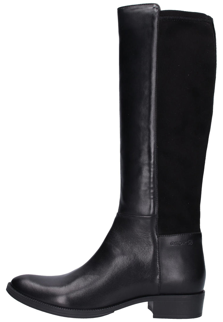 Geox Stiefel Leder/Textil Schwarz - surf4shoes