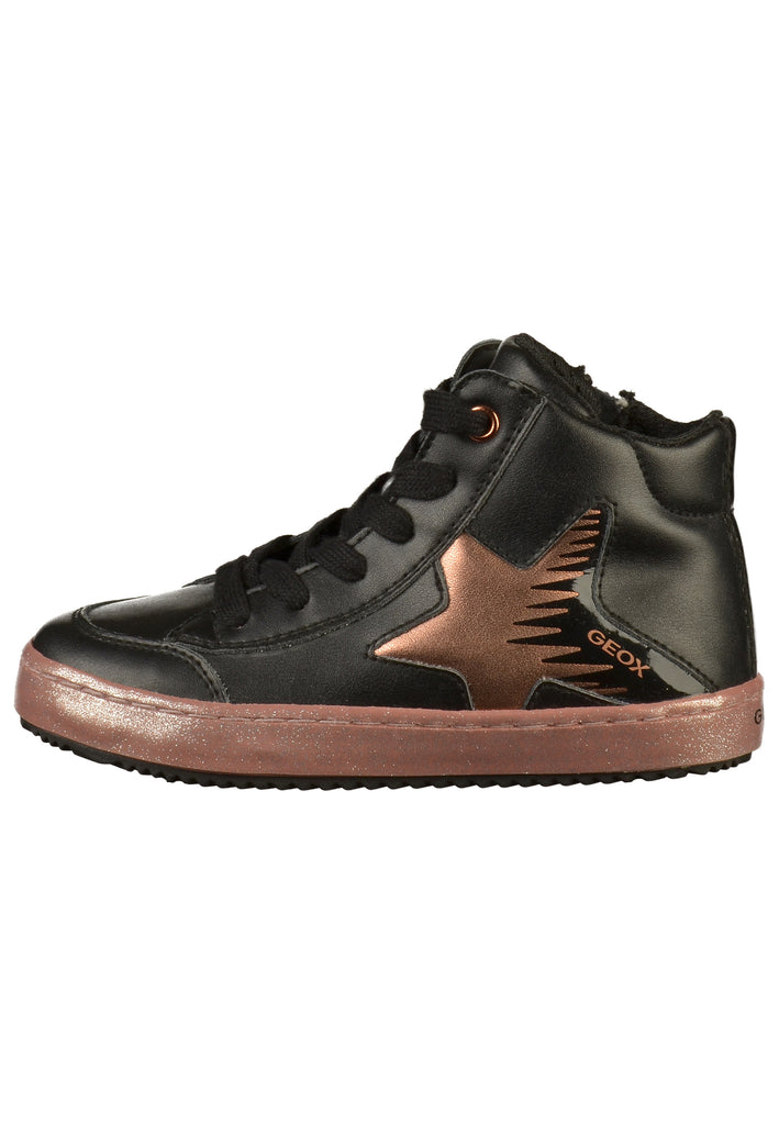 Geox Sneaker Lederimitat Schwarz - surf4shoes