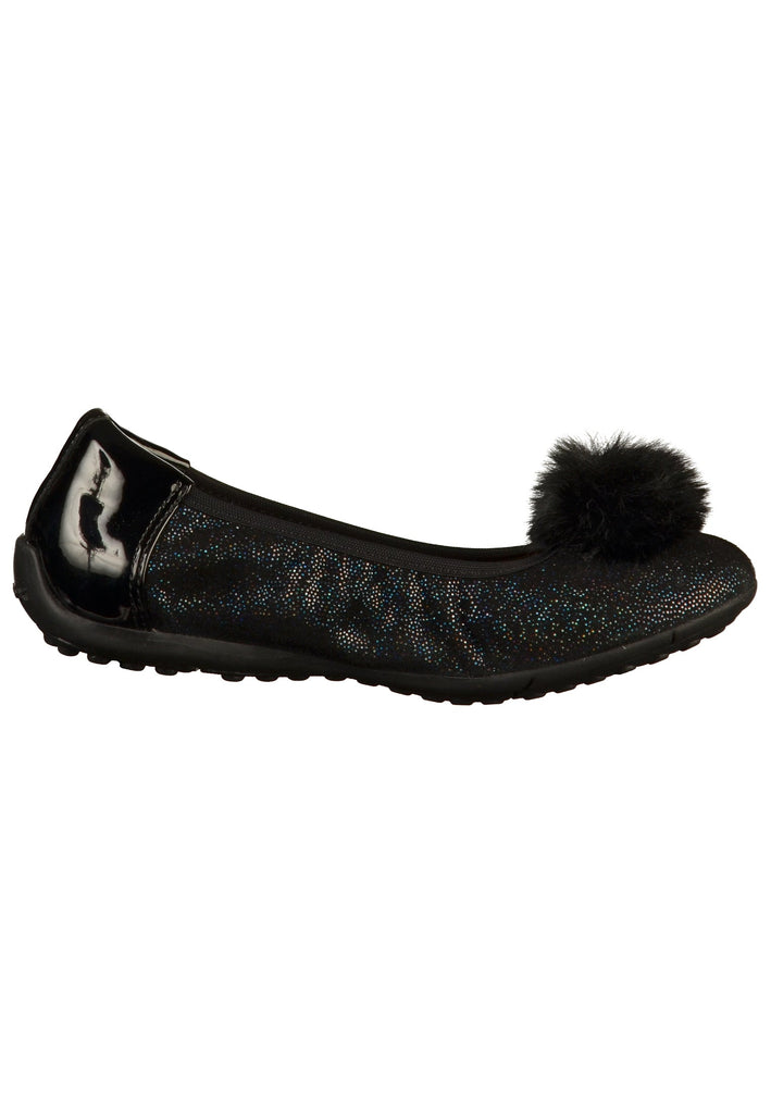 Geox Ballerinas Lederimitat Schwarz - surf4shoes