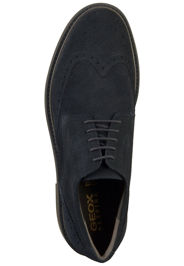 Geox Halbschuhe Nubukleder Blau - surf4shoes