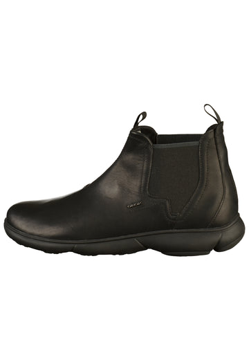 Geox Stiefelette Leder/Textil Schwarz - surf4shoes