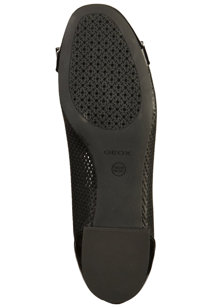 Geox Ballerinas Lederimitat Schwarz - surf4shoes