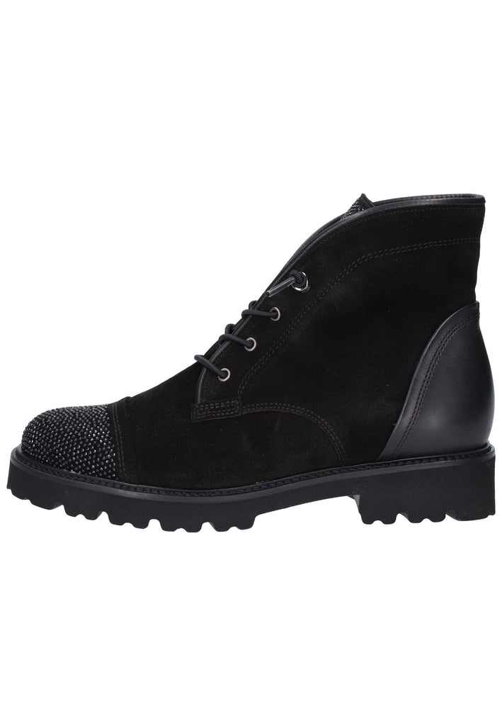Gabor Stiefelette Veloursleder Schwarz - surf4shoes