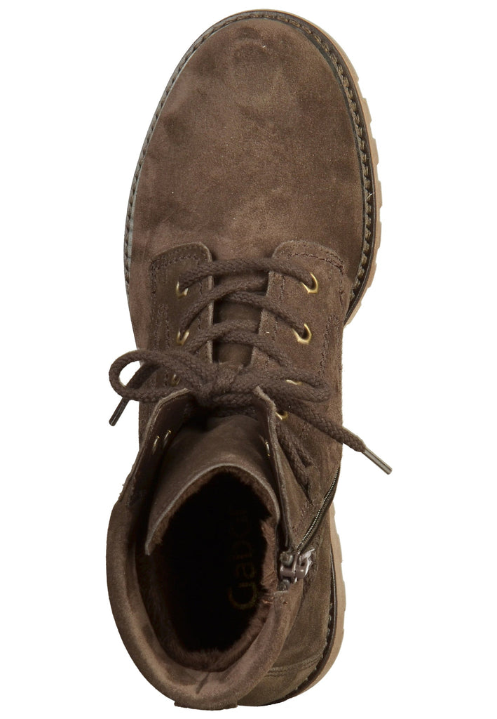Gabor Stiefelette Veloursleder Dunkelbraun - surf4shoes