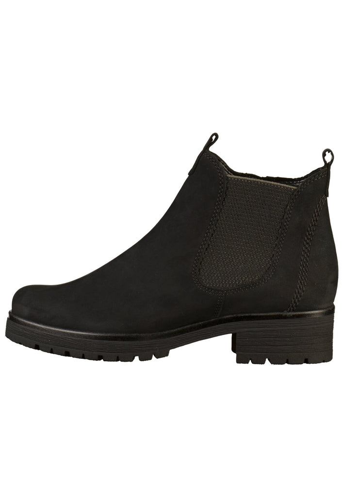 Gabor Stiefelette Nubukleder Schwarz - surf4shoes