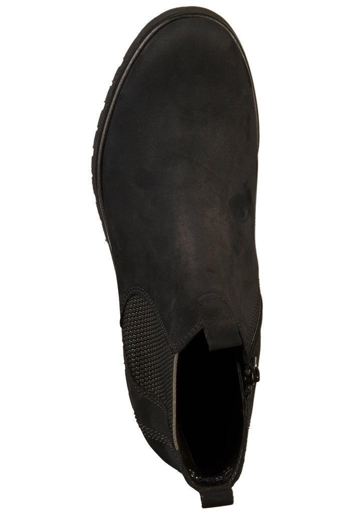 Gabor Stiefelette Nubukleder Schwarz - surf4shoes