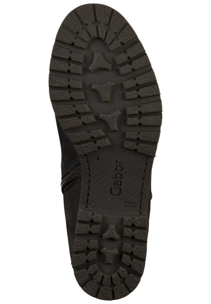 Gabor Stiefelette Nubukleder Schwarz - surf4shoes