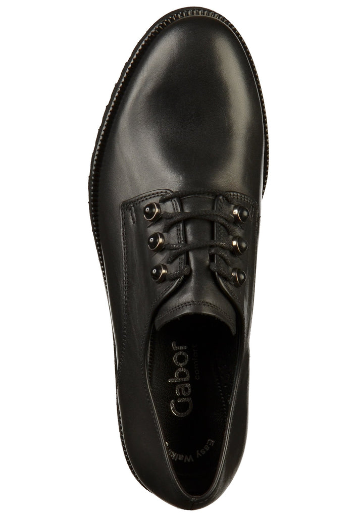 Gabor Halbschuhe Leder Schwarz - surf4shoes