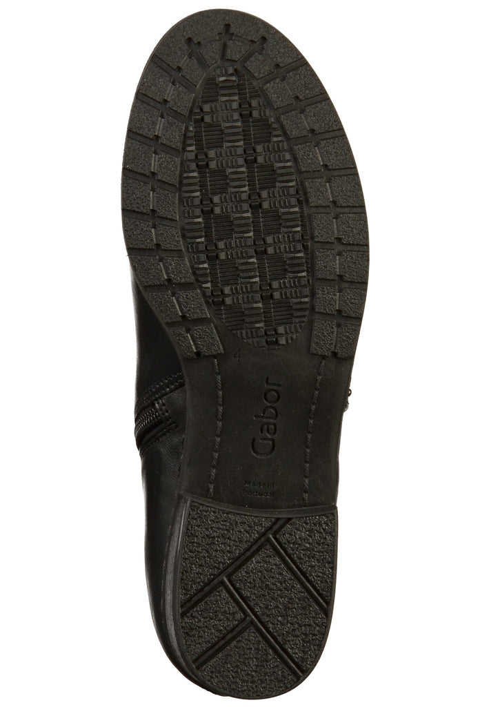 Gabor Stiefelette Leder Schwarz - surf4shoes