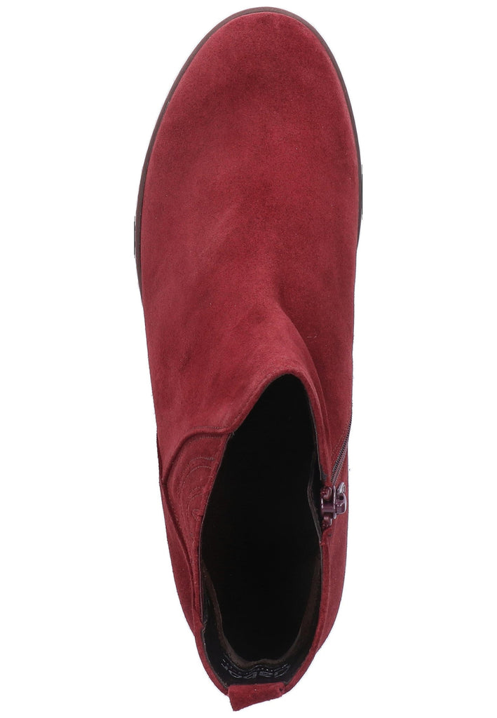 Gabor Stiefelette Veloursleder dark red - surf4shoes