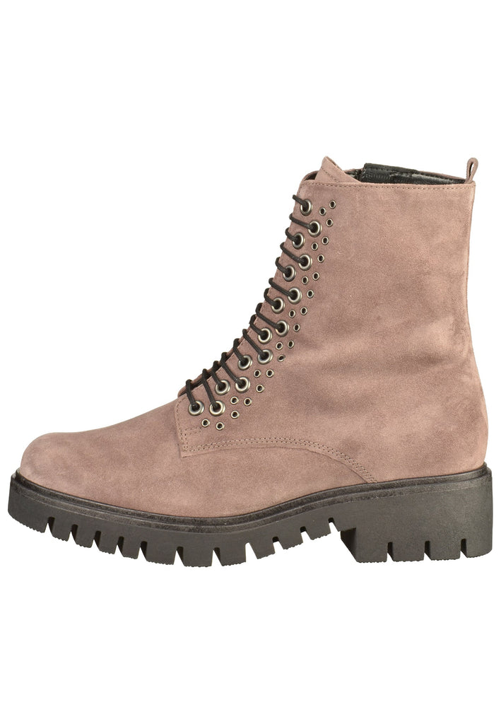 Gabor Stiefelette Veloursleder Taupe - surf4shoes