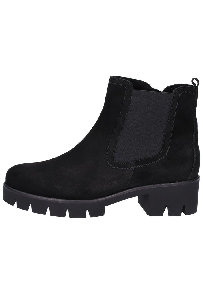 Gabor Stiefelette Veloursleder Schwarz - surf4shoes