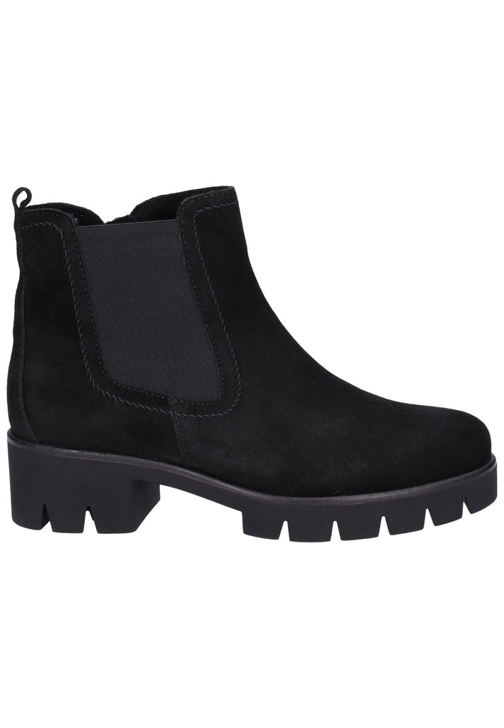 Gabor Stiefelette Veloursleder Schwarz - surf4shoes