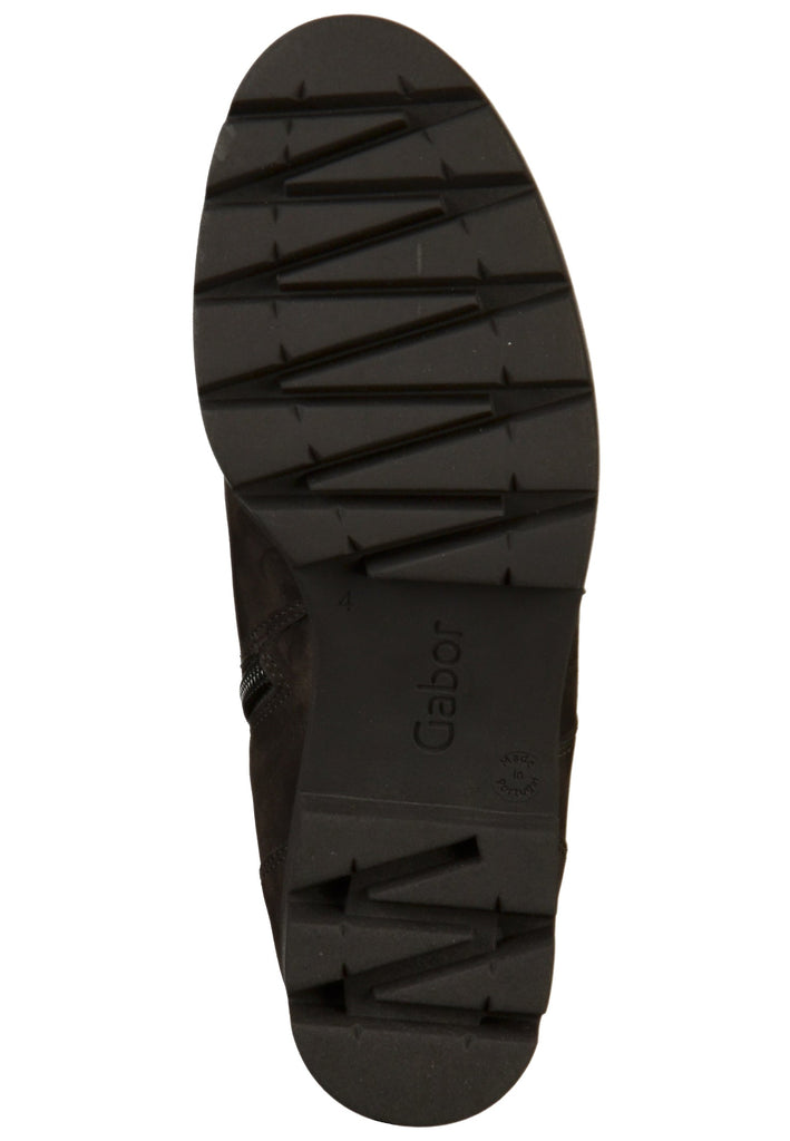 Gabor Stiefelette Nubukleder Schwarz - surf4shoes