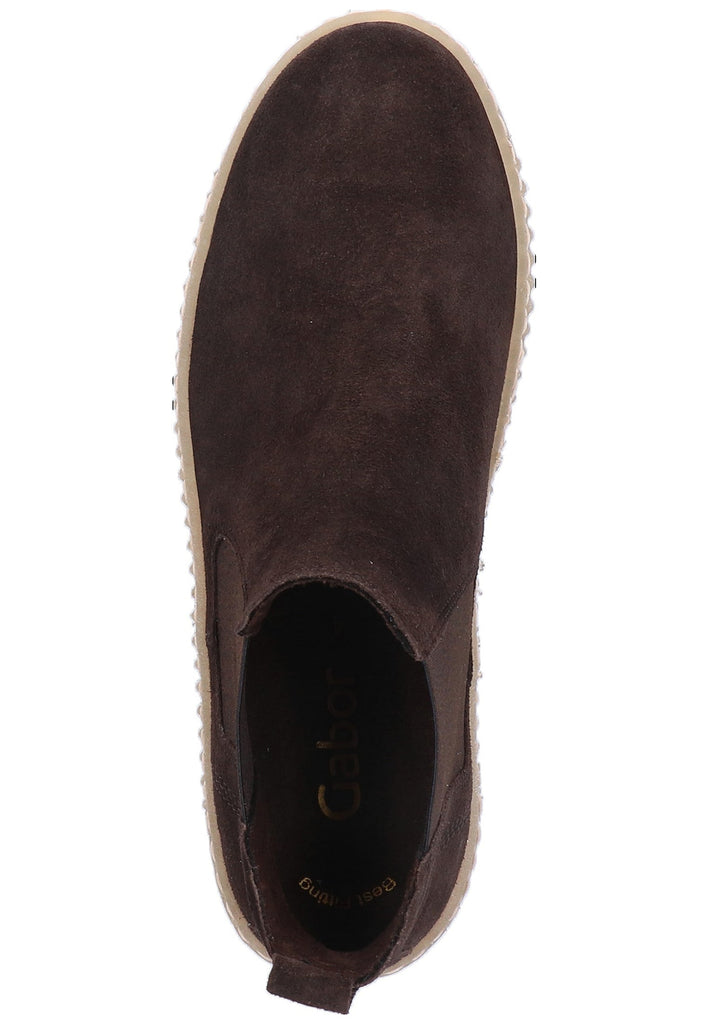 Gabor Stiefelette Veloursleder Dunkelbraun - surf4shoes