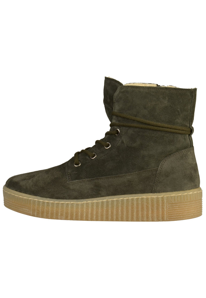 Gabor Stiefelette Veloursleder Oliv - surf4shoes