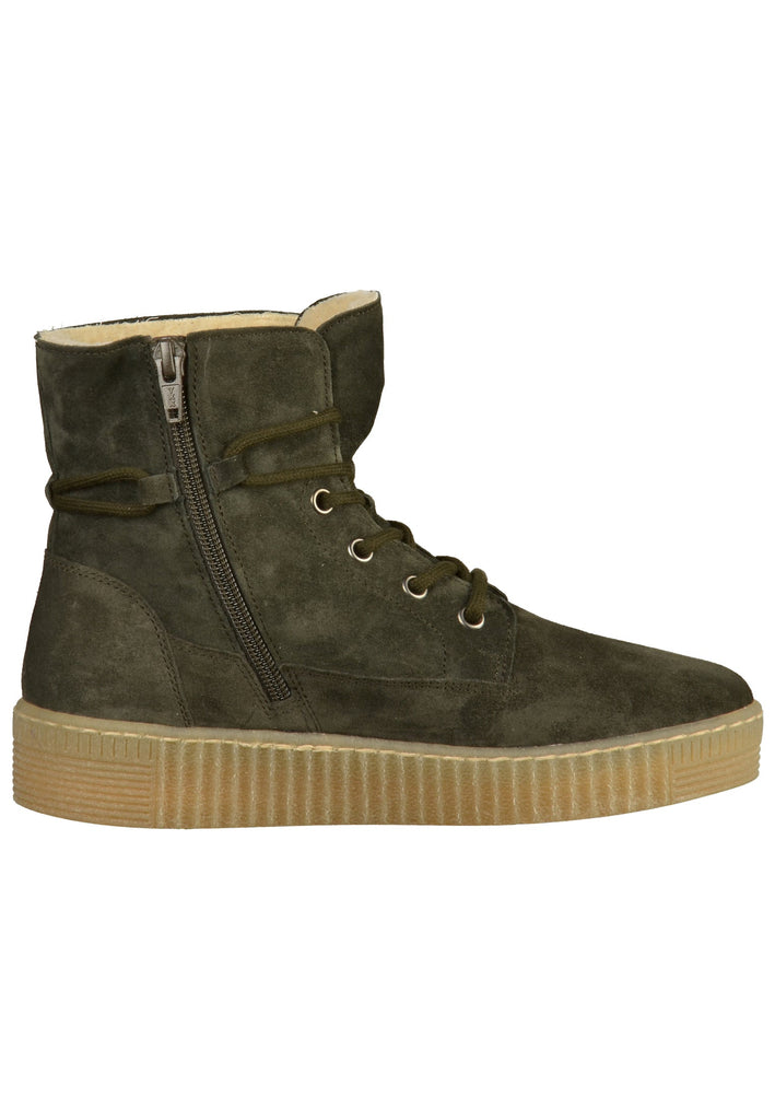 Gabor Stiefelette Veloursleder Oliv - surf4shoes