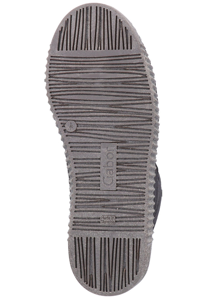 Gabor Stiefelette Veloursleder Schwarz - surf4shoes