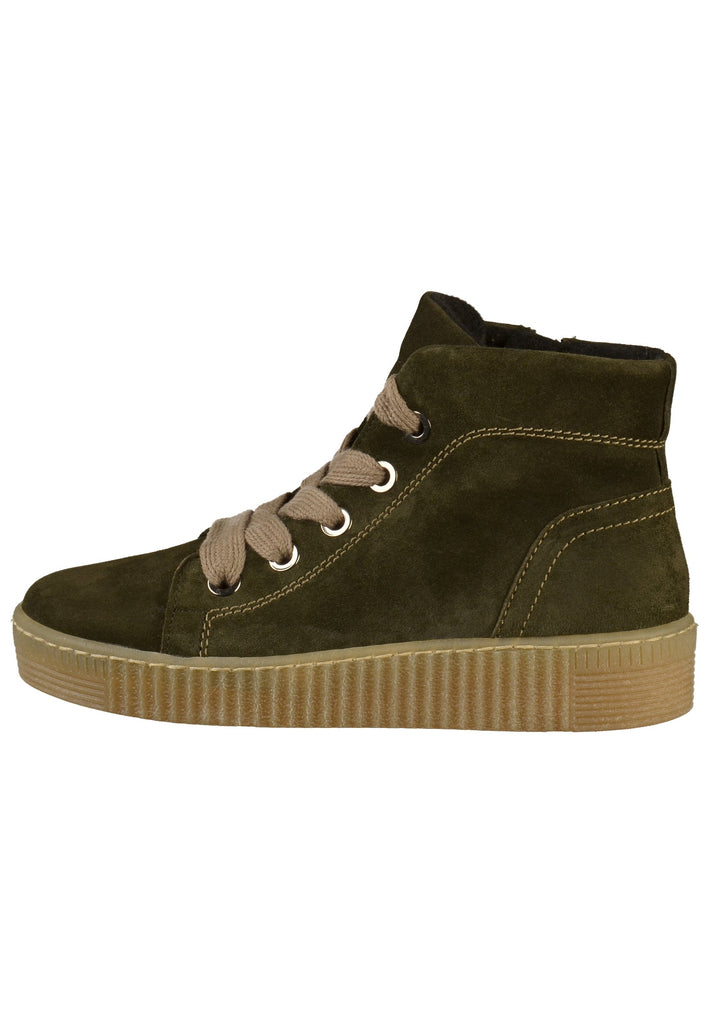 Gabor Stiefelette Veloursleder Oliv - surf4shoes