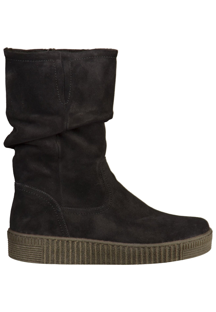 Gabor Stiefel Veloursleder Schwarz - surf4shoes