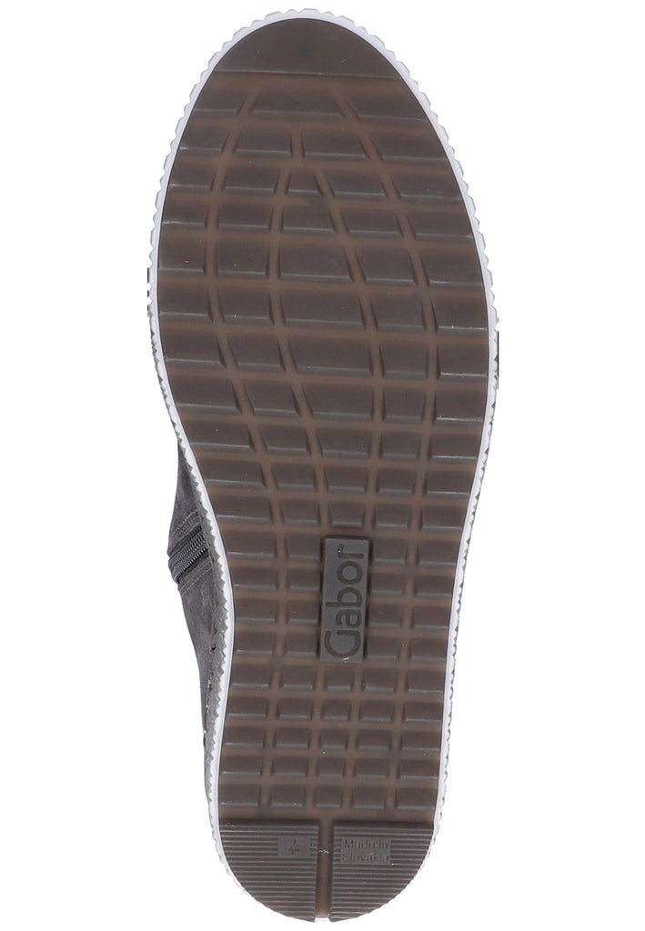Gabor Stiefelette Veloursleder Grau - surf4shoes