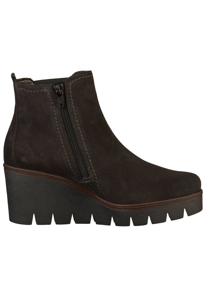 Gabor Stiefelette Veloursleder Grau - surf4shoes