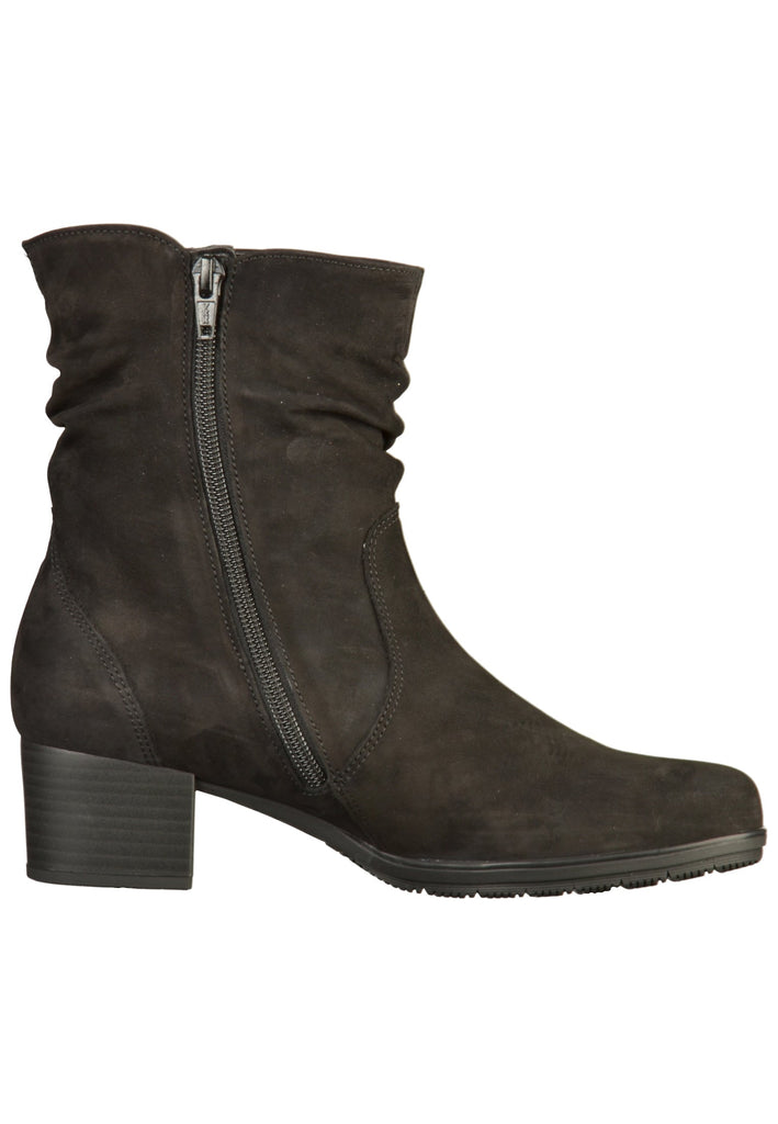 Gabor Stiefelette Nubukleder Schwarz - surf4shoes