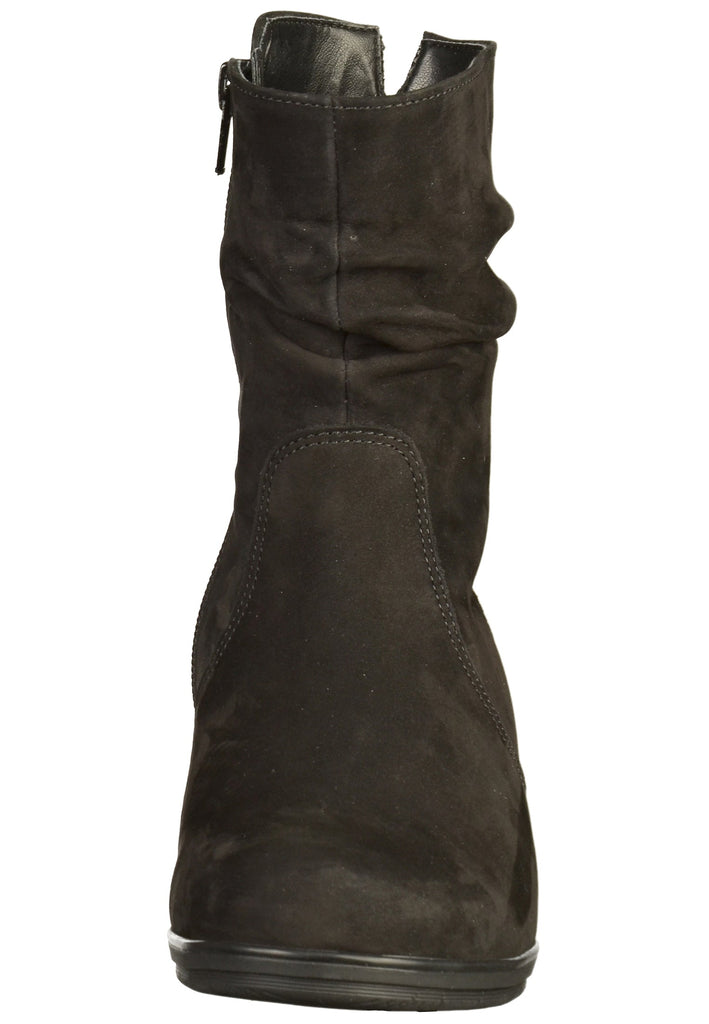 Gabor Stiefelette Nubukleder Schwarz - surf4shoes
