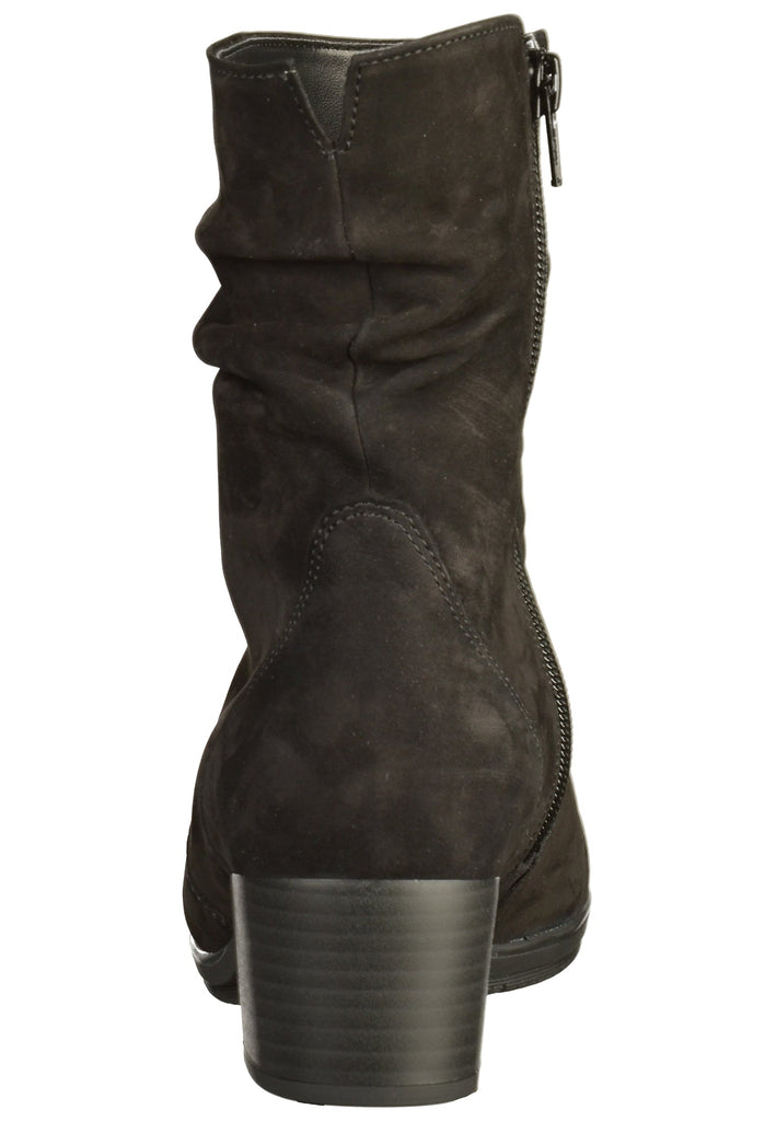 Gabor Stiefelette Nubukleder Schwarz - surf4shoes