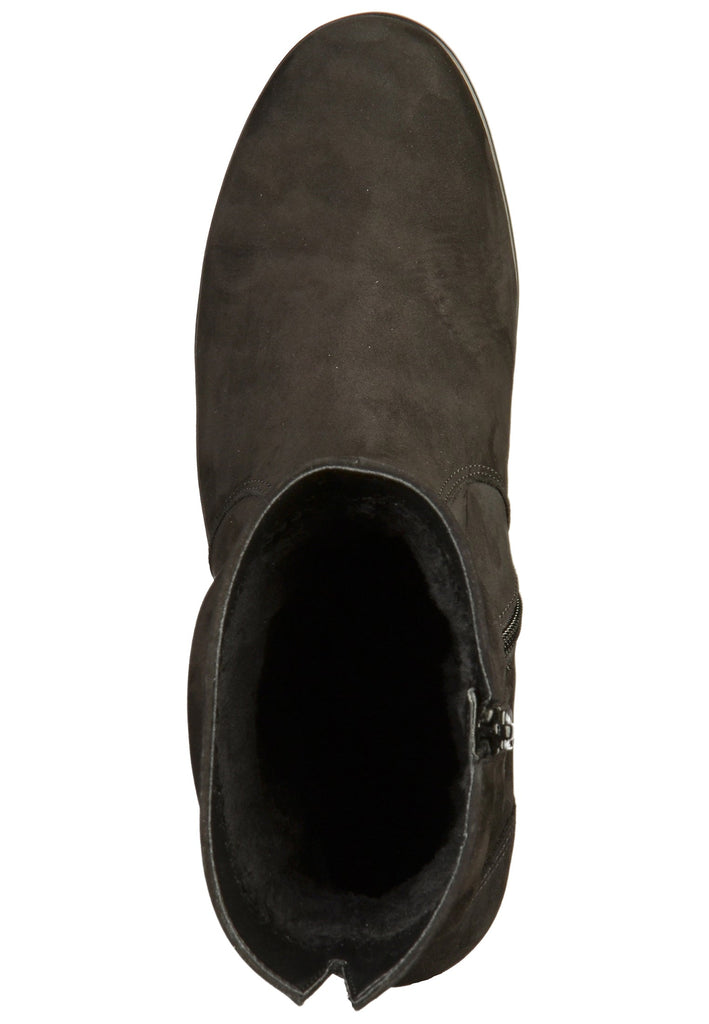 Gabor Stiefelette Nubukleder Schwarz - surf4shoes