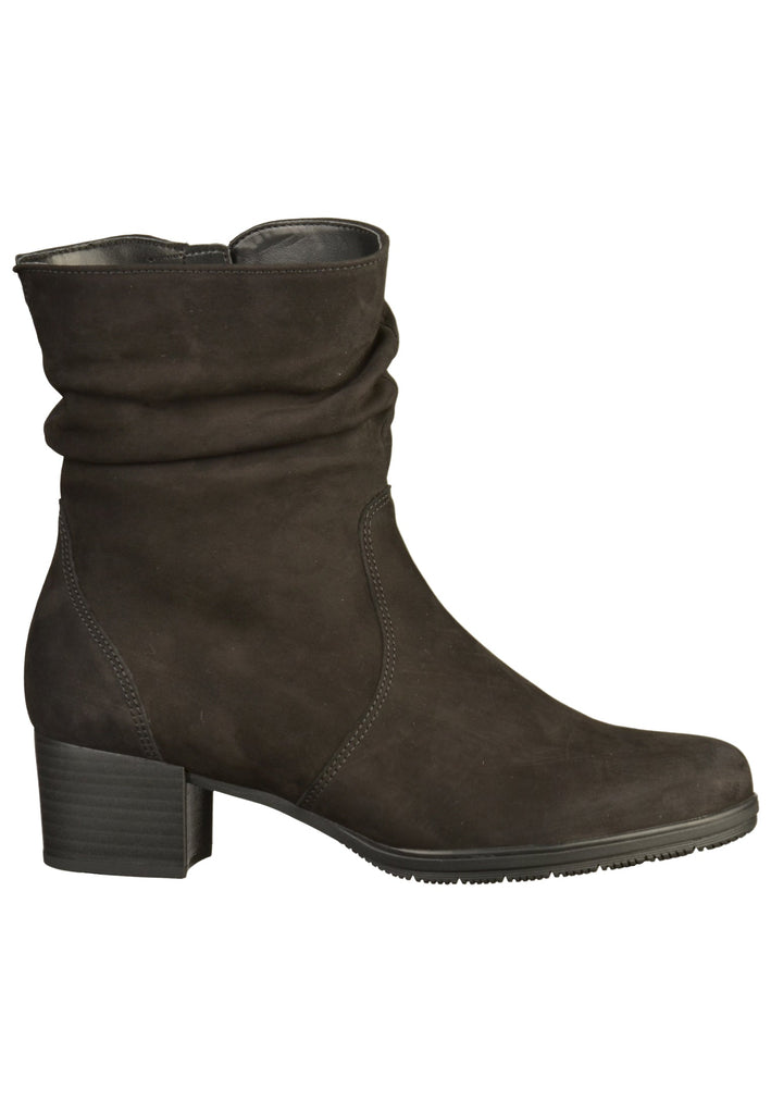 Gabor Stiefelette Nubukleder Schwarz - surf4shoes