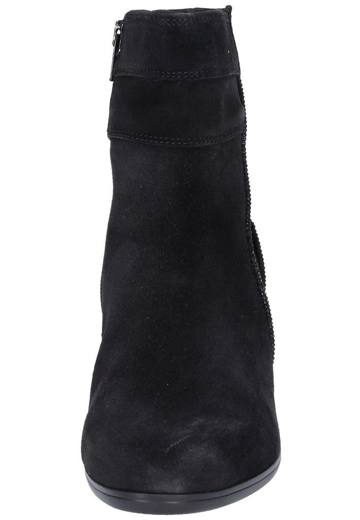 Gabor Stiefelette Veloursleder Schwarz - surf4shoes