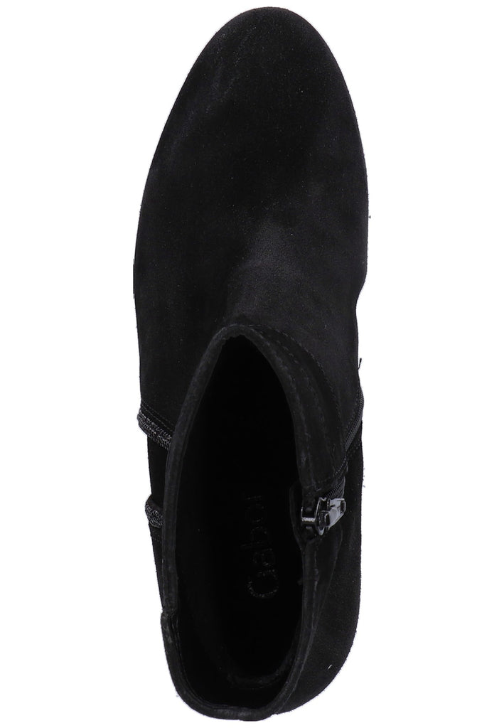 Gabor Stiefelette Veloursleder Schwarz - surf4shoes